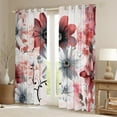 thumbnail image 2 of Erosebridal Flower Curtains Daisy Floral Curtains & Drapes for Women, Red Gradient Blackout Curtains Vintage Ombre Bedroom Curtains, Oil Painting Aesthetic Window Treatments Room Decorative, 2 of 5