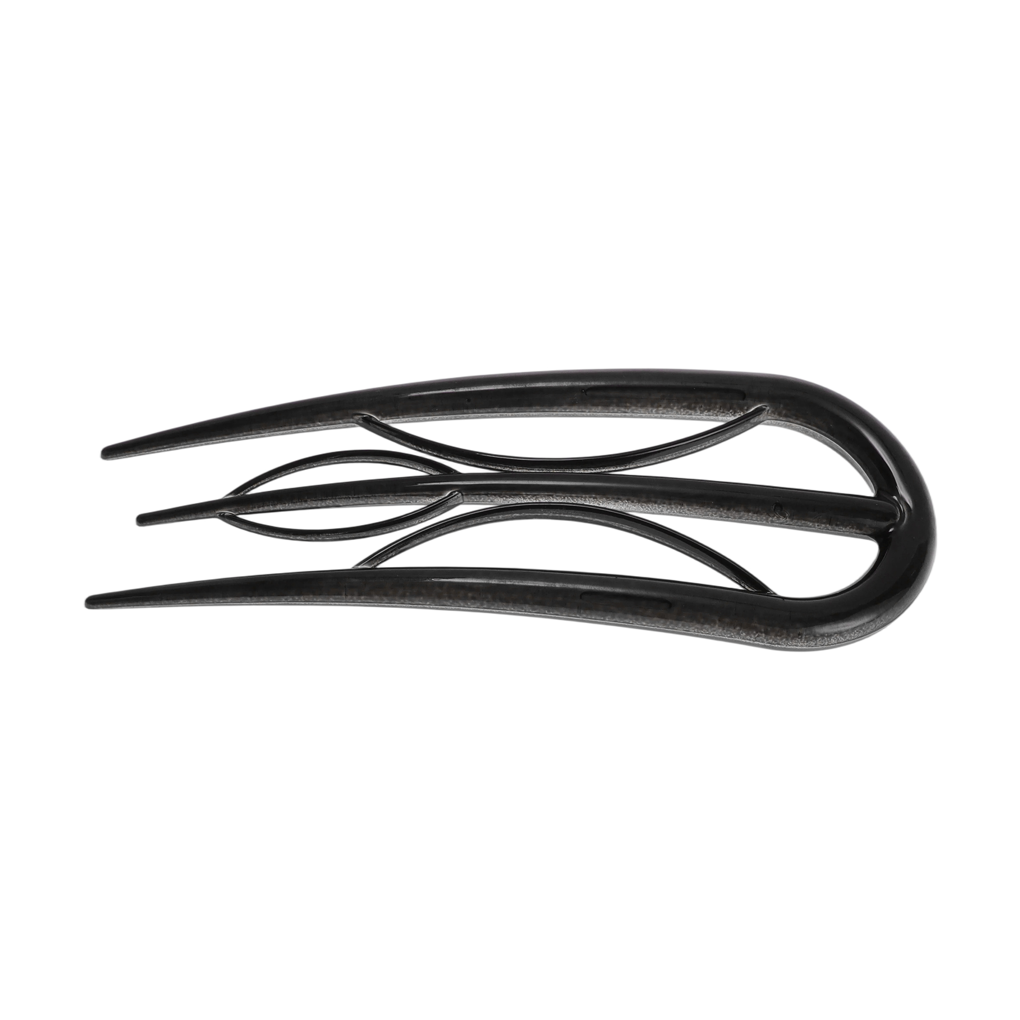 Unique Bargains U-shaped Hair Pin 3.94"x1.50" 1 Pc Glossy Black