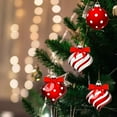 thumbnail image 5 of Red and White Candy Ball Christmas Ornaments, 3.15" Glitter Hanging Peppermint Christmas Balls for Tree Decor, Strip Dot Candy Cane Swirl Red White Balls Ornaments for Bowl Basket Vase Fillers, 5 of 9