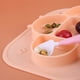 thumbnail image 4 of Plato de silicona con ventosa: plato dividido para entrenamiento de autoalimentación, cuenco y plato para bebés y niños pequeños, apto para la mayoría de las bandejas de sillas de peluquería, apto, 4 of 8
