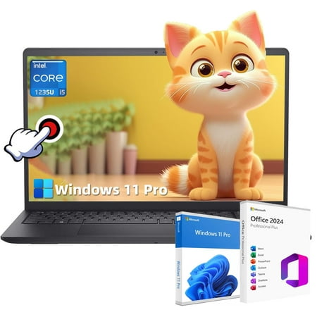 Dell Inspiron 15 3520 Business Laptop - 15.6" FHD Touchscreen, Intel Core i5-1235U, 32GB RAM, 1TB SSD, Wi-Fi, Windows 11 Pro, 2024 Office Lifetime License