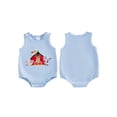 thumbnail image 2 of BemeyourBBs Newborn Baby Boy Summer Clothes Infant Baby Boy Farm Animal Outfit Tank Romper Overalls Animal Embroidered Sleeveless Bubble Bodysuit Playsuit Jumpsuit, 2 of 9