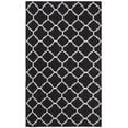 thumbnail image 2 of Safavieh Dhurries Brad Geometric Area Rug, Black/Ivory, 6' x 9', 2 of 11