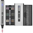 thumbnail image 2 of AM ARROWMAX Electric Cordless Rotary Tool,Mini Engraving Pen with 36 Bits,Aluminum Case,Wireless Magnetic Charge,Cordless Engraving Machine for Jewelry,Wood,Glass,Carving,SGS Mini, 2 of 10