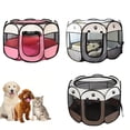 thumbnail image 2 of Portable Pop Up Pet Playpen for Dogs Cats Rabbits, Indoor Outdoor Foldable Tent Crate Kennel with Carrying Case & Removable Zipper Top, 2 of 12