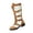 Brown_025, variant on Domuza Women's Buckle Strap Lace Up Knee High Boots, Color Block Faux Suede Side Zipper Low Block Heel Tall Boots for Cosplay Casual Outdoor Wear Brown 9(EU-42)