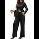 thumbnail image 1 of Conjunto de 2 Piezas de Mezclilla para Mujer, Camisa Y2k, Jeans de Pierna , Pantalones Palazzo y Conjuntos. Traje Negro y Gris L, 1 of 9