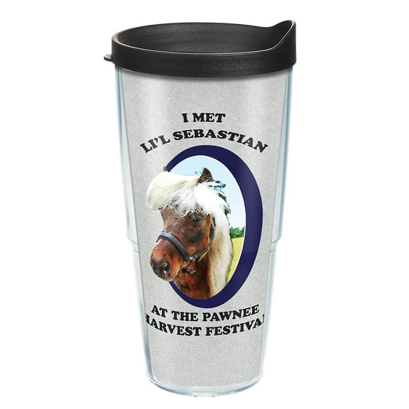 Tervis Parks and Recreation Lil Sebastian Made in USA Double Walled Insulated Travel Tumbler, Classic 24oz