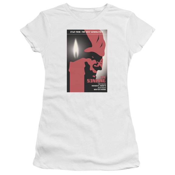 Star Trek Tng Season 3 Episode 5 Junior Women's Sheer T-Shirt White