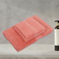 thumbnail image 2 of Unique Bargains 3 Pcs Cotton Bath Towel Plain Soft Absorbent Cotton Red, 2 of 7