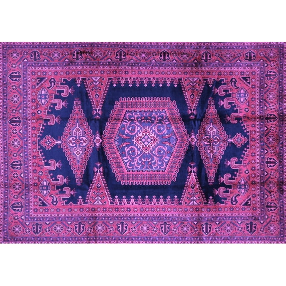 Ahgly Company Indoor Rectangle Persian Purple Traditional Area Rugs, 2' x 3'