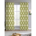 thumbnail image 2 of Sage Green Floral Sheer Curtains 84 Inch Length 2 Panels Set for Living Room/Bedroom, Spring Flowers Modern Abstract Art Farmhouse Kitchen Curtains Grommet Curtains Window Treatments 42"x84"x2, 2 of 7