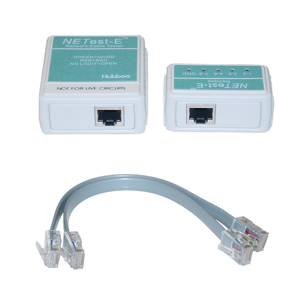 Offex NETestE Network Cable Tester, Tests Cat5e Cat6 and Cat6a for