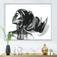 thumbnail image 2 of Designart 'Black and White Portrait of African American Woman IV' Modern Framed Canvas Wall Art Print, 2 of 5