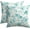 Teal, variant on Vintage Floral Pillow Covers 16x16 Inch Set of 2 Rustic Sage Green and White Outdoor Decorative Throw Pillows Chinoiserie Flower Toile Pillowcases Cushion Covers for Couch Home Decor