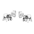 thumbnail image 4 of Jungle Little Elephant Lover Animal 3D .925 Sterling Silver Stud Earrings, 4 of 4