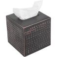 thumbnail image 7 of MyGift Antique Hammered Brushed Bronze Tone Metal Tissue Box Holder, 7 of 7