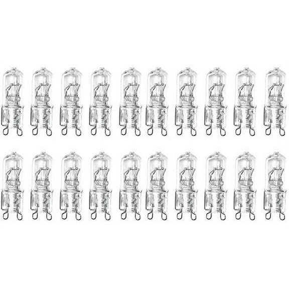 (20) Bulbs, G9 Halogen Bulb, 40-Watt 120-Volt Halogen G9 Base, G9 Bulb