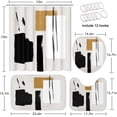 Boho Mid Century Shower Curtain Set with Toilet Lid Cover and Non-Slip ...