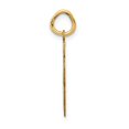 thumbnail image 2 of 14k Yellow Gold Satin Brush Finish Small Size Number 48 Charm Pendant, 2 of 6