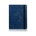 thumbnail image 1 of Passport Wallet Passport Holder Cover Case Leather Travel Wallet Rfid Blocking for Men Women，Blue, 1 of 4