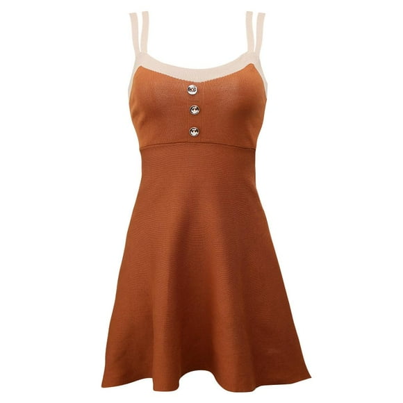 Vestido casual BLESIY Solapa Plisada Botones de Correa de Espagueti Moda Mujer XL Mini vestido corto