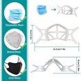 thumbnail image 4 of Soporte de máscara facial de silicona 3D mejorado con ganchos para las orejas, forma de tortuga de copa transpirable, inserto fresco para más espacio para respirar, marco de soporte interno, espaciador transpirable para mantener la tela apagada, protector de lápiz labial (negro, 5 piezas), 4 of 6