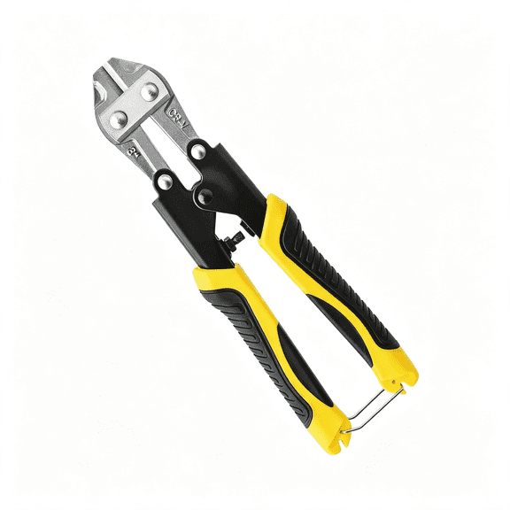 KASIU Mini Bolt Cutter 8-" /210Mm Heavy Duty Spring Loaded with Non-Slip Rubber Handle Wire Cable Bolts Cutters,Clipper Snips Stainless Steel Tool for Padlock Chain Wires Mesh Screw Fence Rivets
