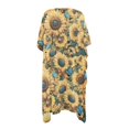 thumbnail image 5 of Xoenoiee Butterfly Sunflower Pattern Beach Cover Ups for Women Kimono Swimsuit Cover up Open Front Cardigan Bikini Coverups Summer Swimwear Coverup Casual Loose Resort Wear, 5 of 7