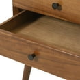 thumbnail image 3 of GDF Studio OkiOki Mid Century Nightstand, Medium Brown, 3 of 10
