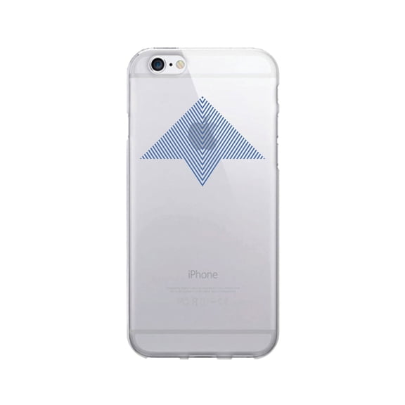OTM Prints Clear Phone Case, Paper Plane Blue - iPhone 6 Plus/7 Plus