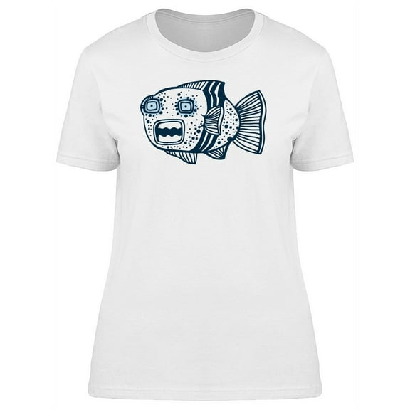 Funny Sketch Of A Fish T-Shirt Women -Image by Shutterstock, Female Medium