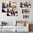 thumbnail image 4 of Designart Western Cowboy Riding A Horse II Canvas Wall Art, 4 of 5