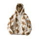 thumbnail image 1 of Sonducket El poliéster calienta y espesa la chaqueta polar del peluche de las mujeres permanece acogedora en una chaqueta elegante y de moda Abrigos y chamarras blanco l, 1 of 6