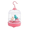 thumbnail image 2 of Juguete electrónico de jaula de pájaros de simulación, Mini juguete de pájaro cantando, juguetes musicales, pájaro eléctrico con Control de voz para Rosa, 2 of 8