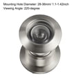 thumbnail image 4 of Uxcell 220-degree Brass Door Viewer with Rotating Cover for 40-55mm Doors, Brushed Silver Finish, 4 of 7