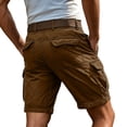 thumbnail image 4 of Cargo Shorts for Men Outdoor Chino Durable Hiking Shorts Summer Stretch Waist Knee Length Short with Pockets Camel S, 4 of 6
