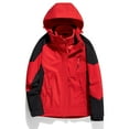 thumbnail image 4 of Women's Mountain Ski Jacket 3 in 1 Waterproof Winter Jacket Warm Snow Jacket Hooded Rain Coat Windproof Winter Coat Rain Jacket Womens Waterproof with Hood RedM, 4 of 6
