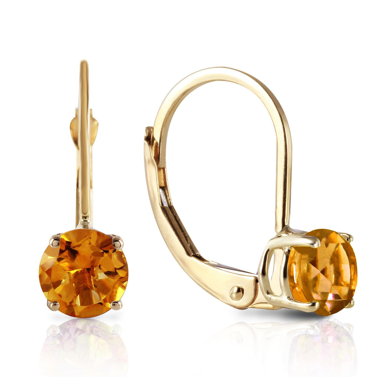 Details about   1.2 Carat 14K Solid Gold Iris Citrine Earrings