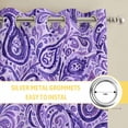 thumbnail image 6 of Vintage Purple Kitchen Curtains Window Panels, Retro Botanical Abstract Art Insulated Window Treatment Curtain, Grommet Curtains for Bedroom/Living Room/Bathroom, 2 Piece 52"Wx84"L, 6 of 8