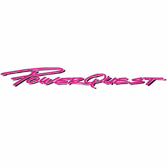 PowerQuest Boat Decal | Hot Pink / Charcoal Logo Sticker
