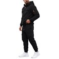 thumbnail image 5 of Men's Quarter Zip Cargo Tracksuit Two Piece Outfit Multi Pockets Hoodie and Jogger Pants Drawstring Casual Athletic Set L, 5 of 7