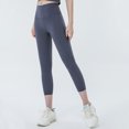 thumbnail image 1 of Pantalones de yoga sin vergüenza para niños, de cintura alta, ajustados, sin costuras, con bolsillo, para levantar la cadera, ropa exterior deportiva, pantalones cortos de fitness, 1 of 4