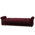 thumbnail image 3 of Ottomanson Convertible Sleeper Sofa Bed with Hidden Storage, Firm Comfort Couch, Burgundy, 3 of 7