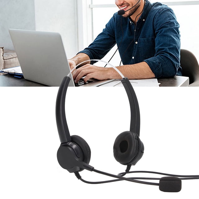 Auriculares de Comunicacia, Algoritmo de Voz Inteligente Auriculares para el Centro de Llamadas Duradero Ajustable para la clase en línea para la Oficina