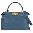 thumbnail image 2 of Pre-Owned FENDI Peekaboo Regular Handbag Leather 8BN226 Blue Beads (Good), 2 of 11