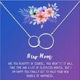 thumbnail image 2 of New Mom Mother's Day Gift, Jewelry For New Mom, Gift for Her, Mother's Day Necklace and Card, Stainless Steel Necklace and Card [Silver Infinity Ring,Blue-Purple Gradient], 2 of 3