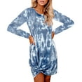 thumbnail image 2 of Deals under 10.00 LYXSSBYX Womens Dresses Clearance under 10.00 Fashion Womens Tie-Dye Long Sleeve Loungewear Swing Loose Comfy Casual Dress, 2 of 9