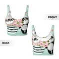 thumbnail image 6 of Goofa Cute Panda Printed Sports Bras for Women, High Impact Running Bra Workout Crop Tank Tops Longline Sports Bra Push up-, 6 of 9