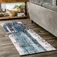 thumbnail image 2 of Nuloom Haydee Abstract Runner Rug, 2 pies 6 en x 6 pies, azul nuLOOM Alfombra Abstracta, 2 of 2